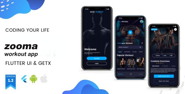 Zooma - Ready made Fitness / Workout App - Flutter