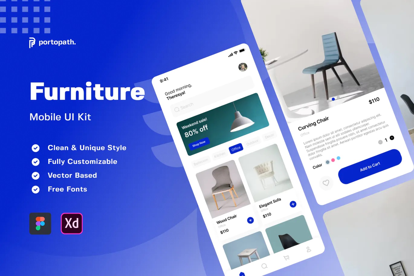 Portopath - Furniture Mobile Apps - Figma project