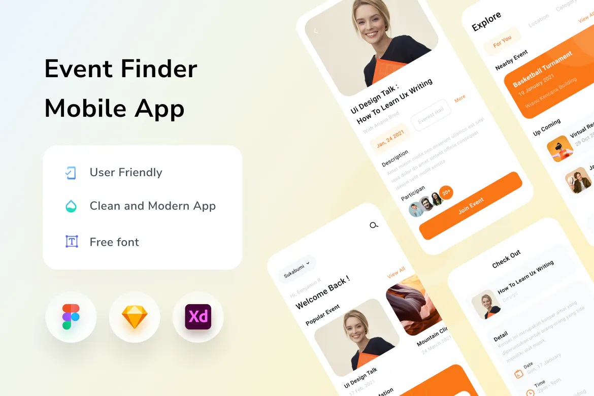 Splash Event Finder Mobile App - Figma project